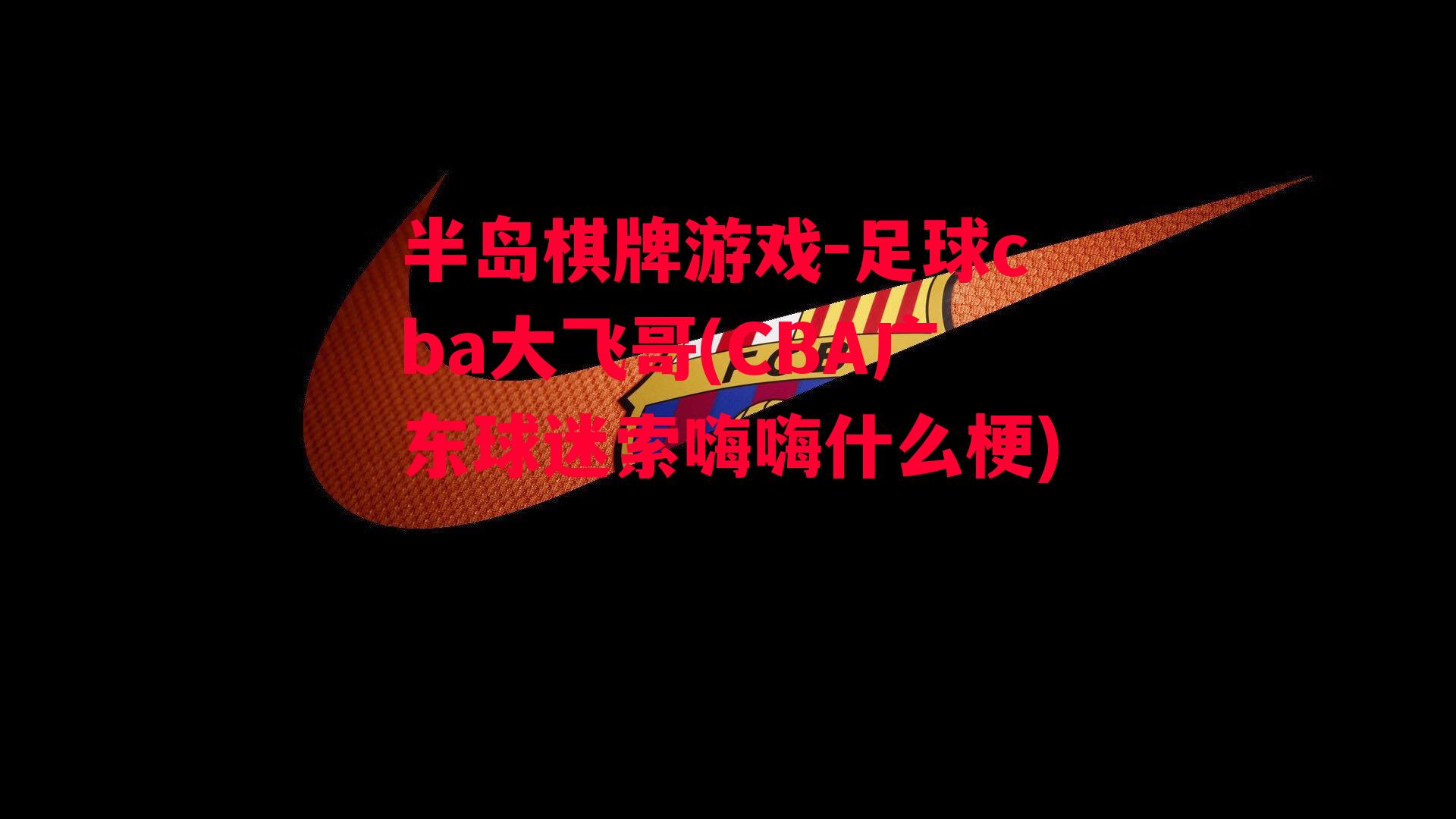 足球cba大飞哥(CBA广东球迷索嗨嗨什么梗)